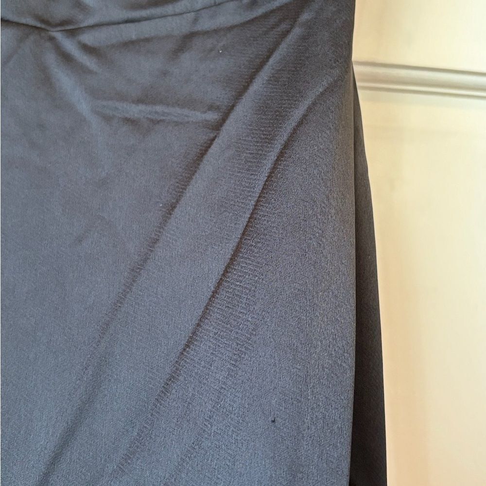 Nwt Anthropologie BHLDN Alice High-Neck Satin Maxi Dress Black - Picture 7 of 8